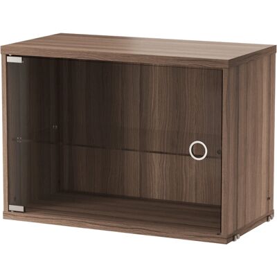 String System - Armoire en noyer avec porte vitrée 58x42x30cm - Publicité String System - Armoire en noyer avec porte vitrée 58x42x30cm - Publicité