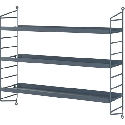 Mobili String - Scaffale a Parete in Metallo - Grigio - Scaffale Mobili String - Scaffale a Parete in Metallo - Grigio - Scaffale