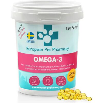 Omega 3 180 mjuka gelkapslar Svenska Djurapoteket Omega 3 180 mjuka gelkapslar Svenska Djurapoteket