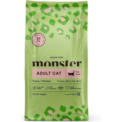 Monster Cat - Spanningsfri Vuxen - Kalkon - Kyckling - Katmat Monster Cat - Spanningsfri Vuxen - Kalkon - Kyckling - Katmat