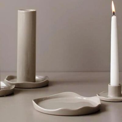 DBKD Wave Vase Stor - Organisk Design - Beige - Vase DBKD Wave Vase Stor - Organisk Design - Beige - Vase