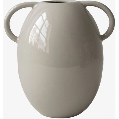 DBKD Can Vase - Beige - Enkel, Symmetrisk Design - 20cm DBKD Can Vase - Beige - Enkel, Symmetrisk Design - 20cm