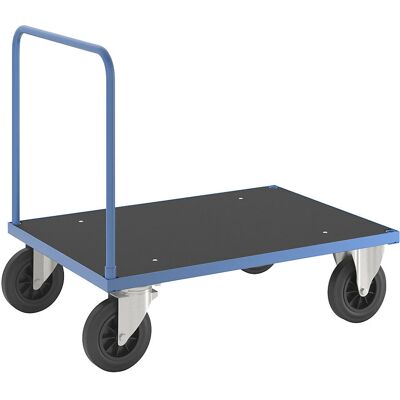 Carrello piattaforma blu Kongamek - Maniglia aperta - Capacità 500kg Carrello piattaforma blu Kongamek - Maniglia aperta - Capacità 500kg