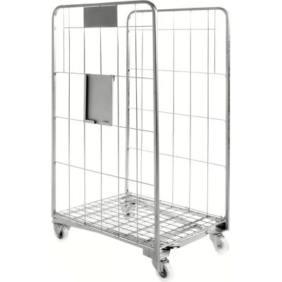 Kongamek 800x700x1570mm - galvaniseret - stabelbar - netbund 125x300 - Roll container Kongamek 800x700x1570mm - galvaniseret - stabelbar - netbund 125x300 - Roll container