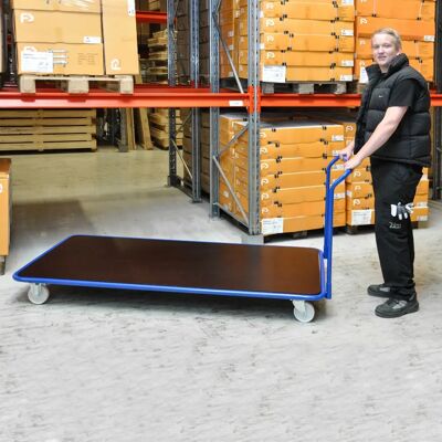 Kongamek - Plattformvogn Blå 2000x1000 - Platform trolley Kongamek - Plattformvogn Blå 2000x1000 - Platform trolley