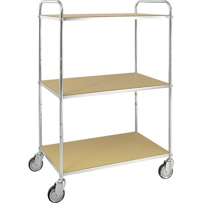 Kongamek ESD-Etagenwagen mit 3 Etagen 900x540mm Ladefläche ohne Bremse Kongamek ESD-Etagenwagen mit 3 Etagen 900x540mm Ladefläche ohne Bremse