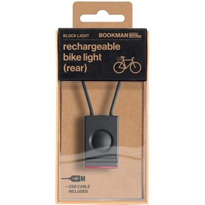 Feu arrière Bookman Block - Lampe de vélo rechargeable compacte - Noir - Publicité Feu arrière Bookman Block - Lampe de vélo rechargeable compacte - Noir - Publicité