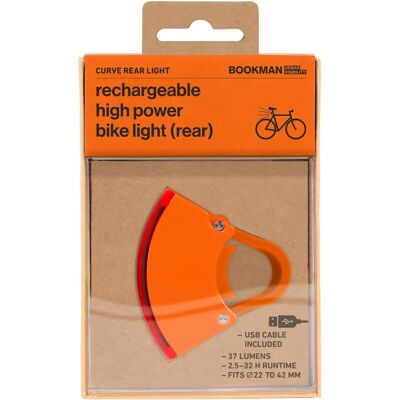 Feu arrière Bookman Curve - Orange - 22-42mm - Feux arrière - Publicité Feu arrière Bookman Curve - Orange - 22-42mm - Feux arrière - Publicité