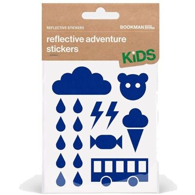 Kit d'Autocollants Réfléchissants pour Vélo Bleu Bookman - Sécurité & Style - Publicité Kit d'Autocollants Réfléchissants pour Vélo Bleu Bookman - Sécurité & Style - Publicité