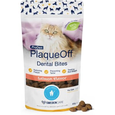 ProDen PlaqueOff Dental Croq' för katter - laxsmak - 60g ProDen PlaqueOff Dental Croq' för katter - laxsmak - 60g