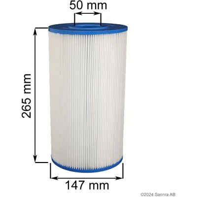 Kuben - Spafilter for HotSpring/Cal Spas - 267x152mm - 50mm - Spa filter Kuben - Spafilter for HotSpring/Cal Spas - 267x152mm - 50mm - Spa filter