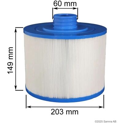 Kuben - Universal - 149mm - 203mm - Spa-filter Kuben - Universal - 149mm - 203mm - Spa-filter