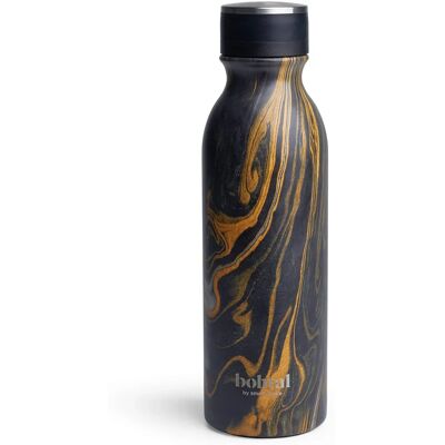 Smartshake Bohtal Bouteille en acier inoxydable - 600ml - Black Marble - Publicité Smartshake Bohtal Bouteille en acier inoxydable - 600ml - Black Marble - Publicité