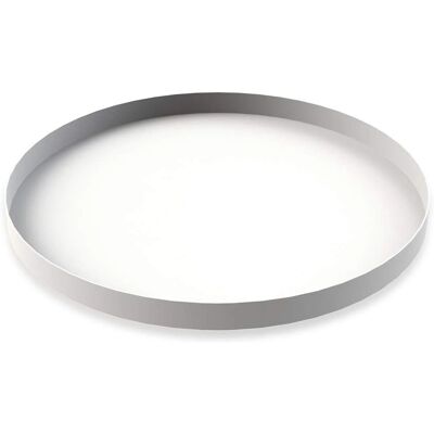 Cooee Design Plateau Rond en Acier Inoxydable Blanc - Plateau Cooee Design Plateau Rond en Acier Inoxydable Blanc - Plateau