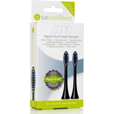 Cabezales de cepillo sonic Beconfident negro regular - Cabezales Cabezales de cepillo sonic Beconfident negro regular - Cabezales
