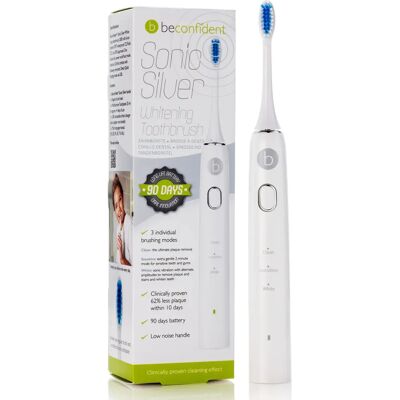 Beconfident Sonic Silver Elektrisk Tandborste - Hygiene - Vit/Silver Beconfident Sonic Silver Elektrisk Tandborste - Hygiene - Vit/Silver