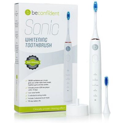 Modelo Beconfident - Escova de dentes elétrica branco-rosé gold Modelo Beconfident - Escova de dentes elétrica branco-rosé gold