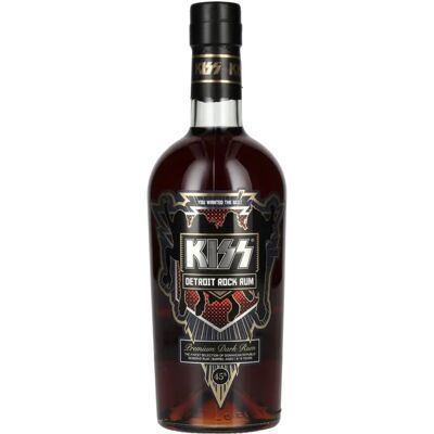 Kiss Detroit Rock Premium Dark Rum - 8-15 Jaar - Donker Goud Kiss Detroit Rock Premium Dark Rum - 8-15 Jaar - Donker Goud