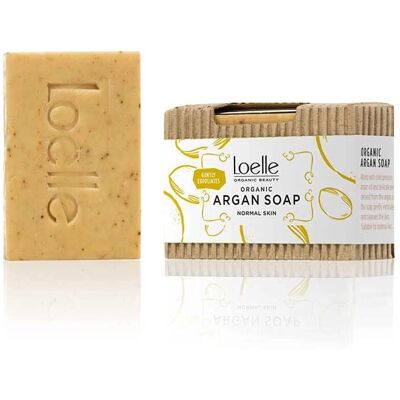 Sapone all'olio di argan biologico di Loelle - Fatto a mano, Vegano, 75g Sapone all'olio di argan biologico di Loelle - Fatto a mano, Vegano, 75g