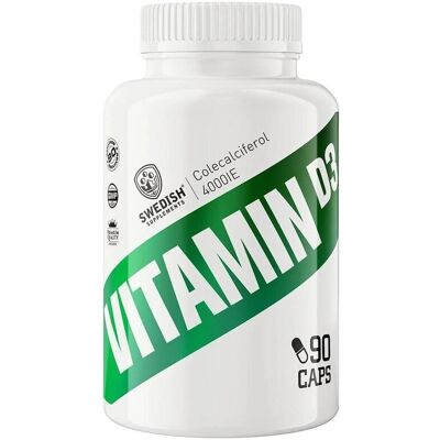 Swedish Supplements D3 Vitamin - 90 Kapslar - Vitaminer Swedish Supplements D3 Vitamin - 90 Kapslar - Vitaminer