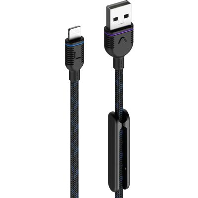 Câble Téléphone Unisynk 10160 - Noir, 1,2m USB A Lightning - Publicité Câble Téléphone Unisynk 10160 - Noir, 1,2m USB A Lightning - Publicité