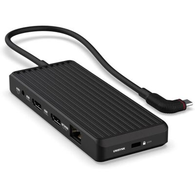 Unisynk 10351 Laptop Dock - Dual 4K USB-C Hub 10 Porte Unisynk 10351 Laptop Dock - Dual 4K USB-C Hub 10 Porte