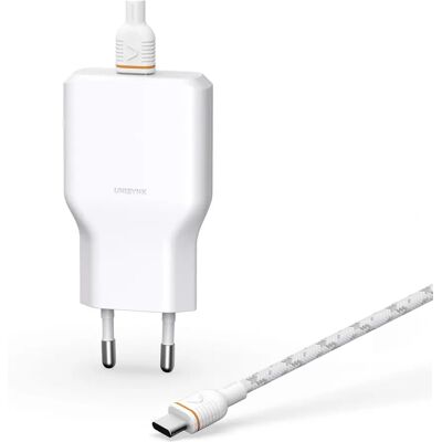 Unisynk 10429 Chargeur USB-C Blanc Universel - Chargeur Rapide pour Appareils Mobiles - Publicité Unisynk 10429 Chargeur USB-C Blanc Universel - Chargeur Rapide pour Appareils Mobiles - Publicité
