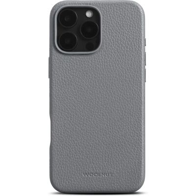 Coque en Cuir Véritable MagSafe pour iPhone 16 Pro Max - Gris - Publicité Coque en Cuir Véritable MagSafe pour iPhone 16 Pro Max - Gris - Publicité