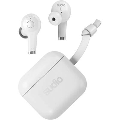 Sudio Ett Wireless In-Ear Headset - Noise Cancelling - 30h - White Sudio Ett Wireless In-Ear Headset - Noise Cancelling - 30h - White