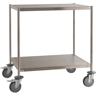 Kongamek Edelstahl-Etagenwagen - 2 Böden - Rostfreier Wagen für Lebensmittelbereiche Kongamek Edelstahl-Etagenwagen - 2 Böden - Rostfreier Wagen für Lebensmittelbereiche