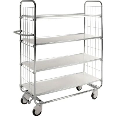 Carrello con scaffali zincati Kongamek - 4 ripiani - 1195x470x1590mm Carrello con scaffali zincati Kongamek - 4 ripiani - 1195x470x1590mm