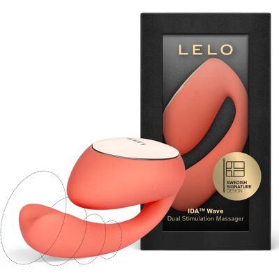 LELO IDA Wave Coral Red Couples Massager - Sex Toy for Women LELO IDA Wave Coral Red Couples Massager - Sex Toy for Women