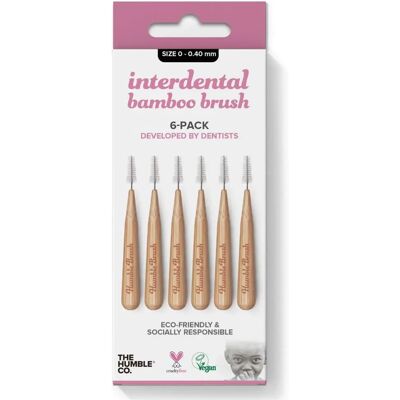 El Cepillo Interdental de Bambú Rosa de The Humble Co. - 0,4 mm - Pack de 6 El Cepillo Interdental de Bambú Rosa de The Humble Co. - 0,4 mm - Pack de 6