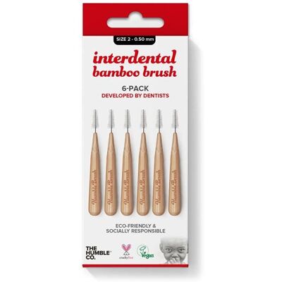 Humble Co. Escova Interdental 0,50mm - Vermelha - Pack de 6 Humble Co. Escova Interdental 0,50mm - Vermelha - Pack de 6