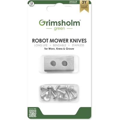 Worx Landroid Messer-Set - Edelstahl, 12 Messer, 12 Schrauben Worx Landroid Messer-Set - Edelstahl, 12 Messer, 12 Schrauben