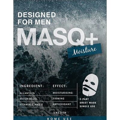 MASQ+ Fuktighetsgivende Ansiktsmaske for Menn 23ml - Ansiktsmaske MASQ+ Fuktighetsgivende Ansiktsmaske for Menn 23ml - Ansiktsmaske