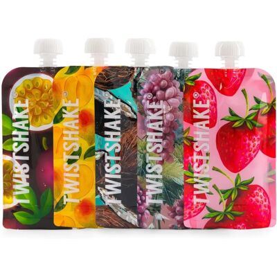 Twistshake Fruktpåse Mango/Passion/Strawberry/Druva/Kokos - Produkttyp Twistshake Fruktpåse Mango/Passion/Strawberry/Druva/Kokos - Produkttyp