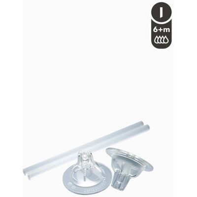 Tétine de biberon Twistshake avec Paille - Forme de sein, Silicone, Sans fuite Tétine de biberon Twistshake avec Paille - Forme de sein, Silicone, Sans fuite