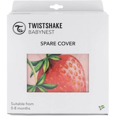 Housse pour Nid Bébé Twistshake - Fraise - Coton OEKO-TEX Housse pour Nid Bébé Twistshake - Fraise - Coton OEKO-TEX