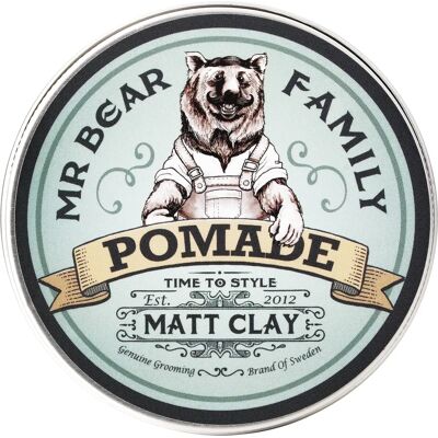Mr. Bear Family Clay Matt Pomade - Hårstyling - 100ml Mr. Bear Family Clay Matt Pomade - Hårstyling - 100ml