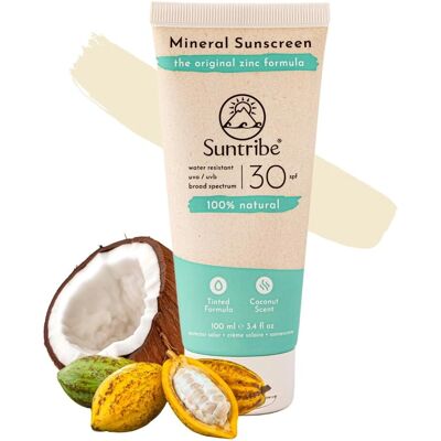 Suntribe Naturalny mineralny krem przeciwsłoneczny SPF 30 100ml - Twarz i Ciało Suntribe Naturalny mineralny krem przeciwsłoneczny SPF 30 100ml - Twarz i Ciało