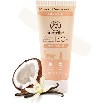 Suntribe Krem do Opalania dla Dzieci SPF 30 - Mineralna i Organiczna Ochrona Suntribe Krem do Opalania dla Dzieci SPF 30 - Mineralna i Organiczna Ochrona