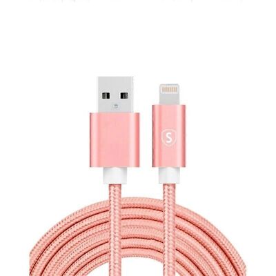 SiGN Lightning-Kabel - Rosa - 3m - 2,4A SiGN Lightning-Kabel - Rosa - 3m - 2,4A