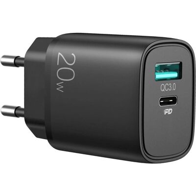 SiGN Schnellladegerät USB & USB-C - Schwarz SiGN Schnellladegerät USB & USB-C - Schwarz