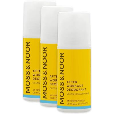 Moss & Noor Eukalyptus Deodorant - 3x60ml Klinisk Styrke Moss & Noor Eukalyptus Deodorant - 3x60ml Klinisk Styrke