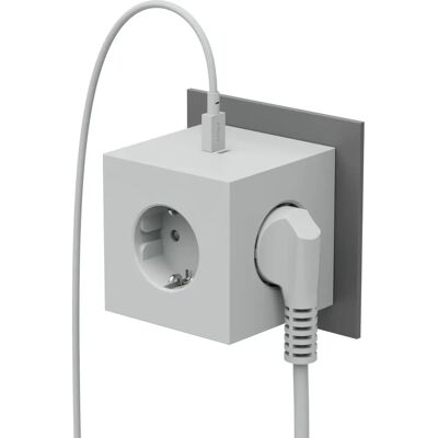 AVOLT Square 2 USBc Extensor de Corriente - Gris - Enchufe de pared AVOLT Square 2 USBc Extensor de Corriente - Gris - Enchufe de pared