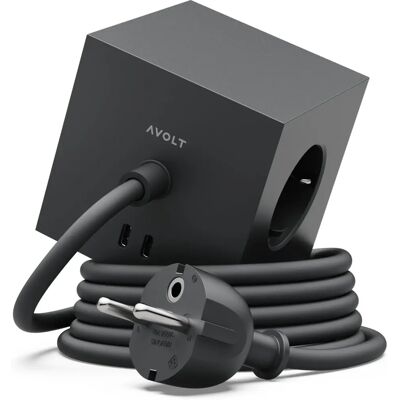 Adaptateur Square 1 AVOLT - USB-C - 30W - 3m - Noir - Publicité Adaptateur Square 1 AVOLT - USB-C - 30W - 3m - Noir - Publicité