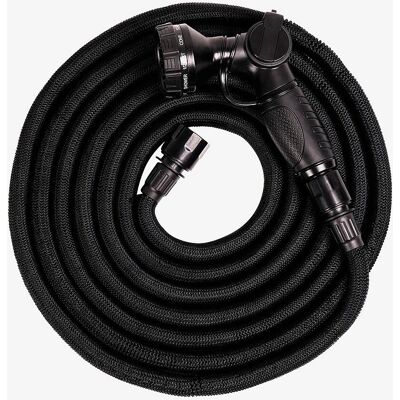 Benson Hageslange Deluxe Sett - Svart - Fleksibel 15m med Multi-Jet Spraypistol Benson Hageslange Deluxe Sett - Svart - Fleksibel 15m med Multi-Jet Spraypistol