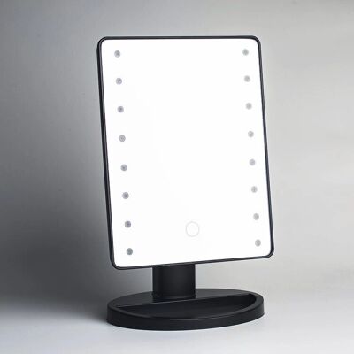 Espelho de Maquilhagem LED Carl & Son - Preto - Espelho com luz LED Espelho de Maquilhagem LED Carl & Son - Preto - Espelho com luz LED