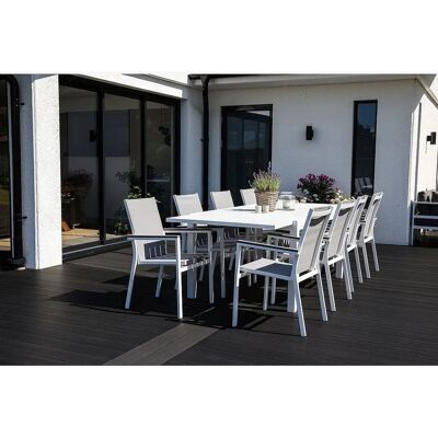 Venture Home - Marbella Utvidbart Spisebord - Hvit - Utendørs Møbler Venture Home - Marbella Utvidbart Spisebord - Hvit - Utendørs Møbler
